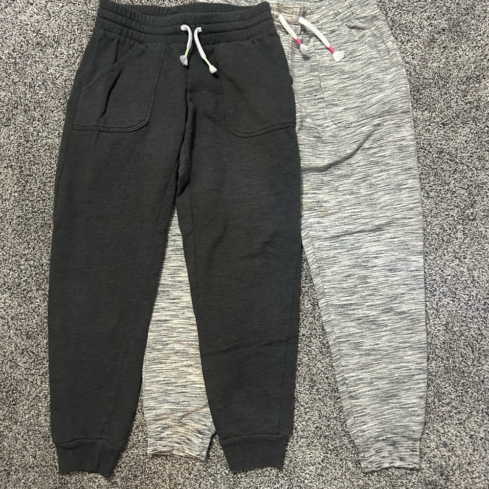 SO Black and Gray Jogger Sweatpants with Elastic Cuffs